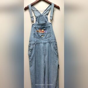Women's Vintage Disney Winnie The Pooh Long Denim Overalls